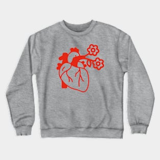 Valentine love heart for couples lovers on the 14th february Crewneck Sweatshirt